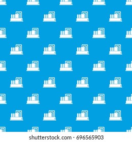 Equipment for production oil pattern repeat seamless in blue color for any design. Vector geometric illustration