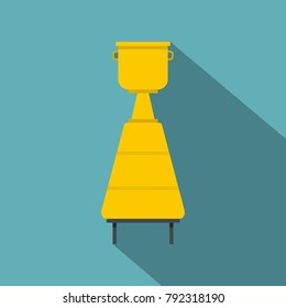 Equipment for the production of wine icon. Flat illustration of equipment for the production of wine vector icon for web isolated on baby blue background