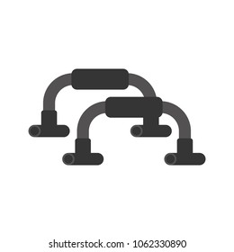 Equipment for push-ups in a flat design on an isolated white background. Vector illustration