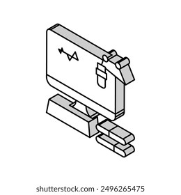 equipment radio studio isometric icon vector. equipment radio studio sign. isolated symbol illustration