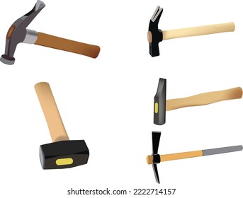 Equipment series for hobby and work hammers-