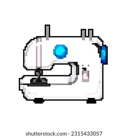 equipment sew machine game pixel art retro vector. bit equipment sew machine. old vintage illustration