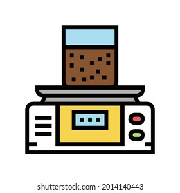 equipment for soil testing and weight measuring color icon vector. equipment for soil testing and weight measuring sign. isolated symbol illustration