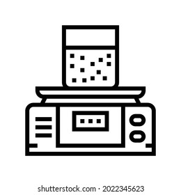 equipment for soil testing and weight measuring line icon vector. equipment for soil testing and weight measuring sign. isolated contour symbol black illustration