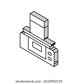 equipment for soil testing and weight measuring isometric icon vector. equipment for soil testing and weight measuring sign. isolated symbol illustration