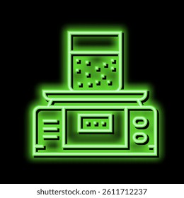 equipment for soil testing and weight measuring neon light sign vector. equipment for soil testing and weight measuring illustration