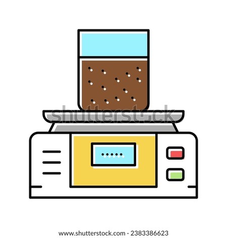 equipment for soil testing and weight measuring color icon vector. equipment for soil testing and weight measuring sign. isolated symbol illustration