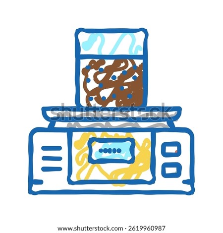 equipment for soil testing and weight measuring doodle icon sketch vector. equipment for soil testing and weight measuring sign. isolated symbol illustration