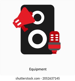 Equipment or Speaker Icon Concept