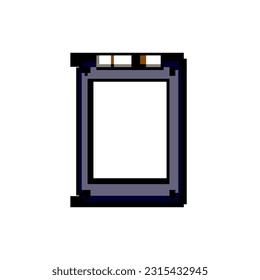 equipment ssd storage game pixel art retro vector. bit hard solid, technology hardware equipment ssd storage. old vintage illustration