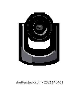 equipment table web camera game pixel art retro vector. bit digital technology, photo focus equipment table web camera. old vintage illustration