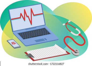 Equipo que a menudo es utilizado por el personal médico en varios colores y formas
