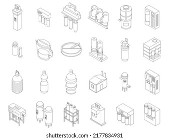 Equipment thin line outline on white isolated