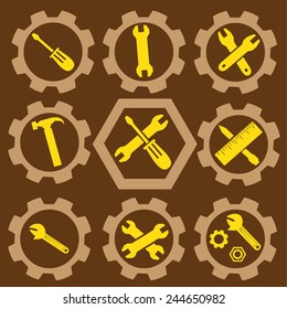 equipment tools setting vector