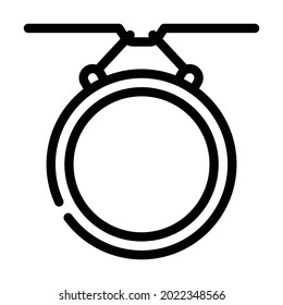 equipment for training dance exercise line icon vector. equipment for training dance exercise sign. isolated contour symbol black illustration