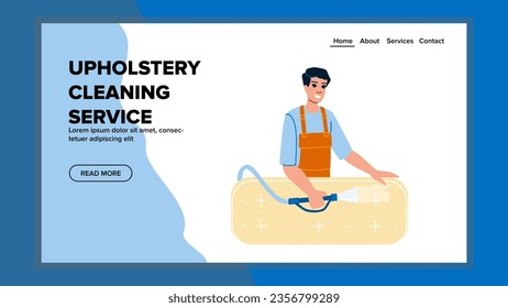 equipment upholstery cleaning service vector. clean cleaner, house furniture, dirty bed equipment upholstery cleaning service web flat cartoon illustration