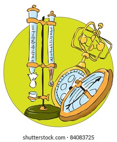 Equipment used in the study of weather. Vector illustration, EPS format.