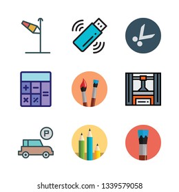 equipment vector icon set