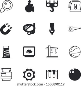 equipment vector icon set such as: discovery, wire, simple, domestic, yellow, magnify, crosscut, swim, travel, appliances, house, magnetic, chair, cheese, liquid, project, grater, load, man, website