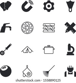 equipment vector icon set such as: tourist, spoon, raking, office, faucet, ventilation, cooperation, transmission, measurement, fight, garden, healthy, pots, people, leak, gears, stationery, heat