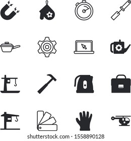 equipment vector icon set such as: pair, stainless, ladle, timer, city, medical, iron, line, collection, finger, rudder, baking, maritime, document, electric, bag, carpenter, hammer, magnetic, engine