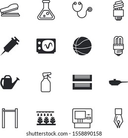 equipment vector icon set such as: parallel, retro, fluid, fertilizer, deposit, sprinkler, teller, digital, culinary, up, nib, orange, documents, organizer, disposable, experiment, farm, syringe