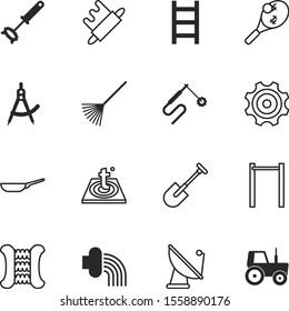 equipment vector icon set such as: spark, television, whip, circle, torch, carpal, wash, whisking, muscle, bar, engineer, planting, art, person, ear, hobby, aluminum, tournament, shovel, safety, pipe