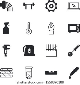 equipment vector icon set such as: pet, utensil, restaurant, sprayer, tea, fluid, raw, hygiene, dumbell, repair, cog, diagnosis, millimeter, crude, centimeter, cleaner, macro, physical, technical