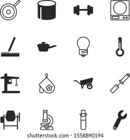 equipment vector icon set such as: ground, thermometer, chemical, pencil, measuring, isometric, cement, trolley, structure, internet, maintenance, shield, kilogram, math, tower, spoon, protective