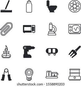 equipment vector icon set such as: clean, small, board, athlete, cut, waves, flow, privacy, sanitary, turbine, rake, kitchenware, palm, bright, hygiene, meal, ruler, skateboarding, microscope, stove