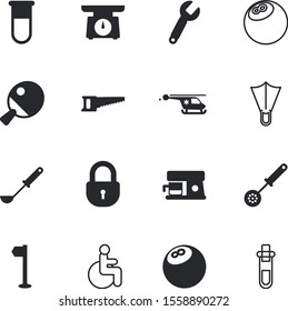 equipment vector icon set such as: underwater, ocean, recreational, spanner, couple, flight, mass, blocked, repairing, hospital, transportation, golf, season, person, disable, device, padlock