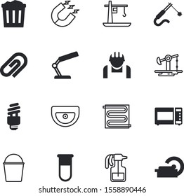 equipment vector icon set such as: ct, crane, analysis, speech, creative, fluorescent, safety, graphic, radioactive, eco, brain, paperclip, mouthpiece, standing, gasoline, attachment, factory