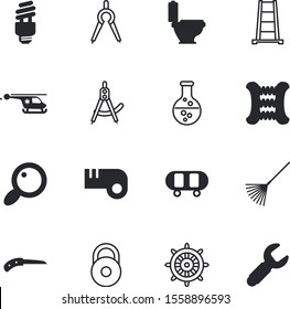 equipment vector icon set such as: season, wc, focus, spring, helm, renovation, whistle, halogen, yard, weight, glassware, garden, find, fluorescent, street, beaker, skate, professional, aluminum