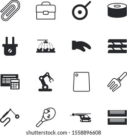 equipment vector icon set such as: red, portfolio, cans, appliance, air, fertilizer, calculation, figure, flight, closeup, person, sprinkler, app, spraying, assembly, number, weld, display, factory