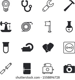 equipment vector icon set such as: heart, lamp, electronics, leisure, switch, freeze, freezer, door, inspiration, boxer, scanner, cardiology, coolness, gasoline, flask, screwdriver, multimedia, spoon