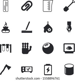 equipment vector icon set such as: paperclip, signature, full, system, pipe, centimeter, bakery, wire, mathematics, silhouette, wood, holder, heating, millimeter, safety, pen, cut, examination, low