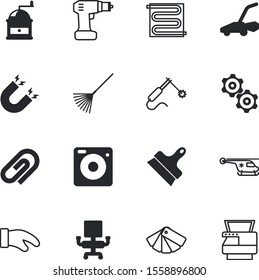 equipment vector icon set such as: audio, leather, medicine, workman, mill, person, service, chef, sit, vessel, flight, bakery, front, welder, plant, magnetism, page, mechanism, repairman, sound