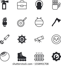equipment vector icon set such as: sharp, spy, telescope, skating, spanner, screwdriver, suit, image, gourmet, socket, label, bowl, temperature, gym, robotic, tomahawk, hammer, control, workshop