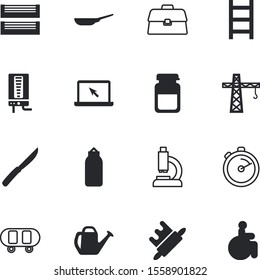 equipment vector icon set such as: warming, power, portfolio, temperature, wooden, pc, laptop, household, organizer, sides, engineering, emblem, management, analysis, industry, frying, meter