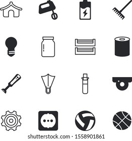 equipment vector icon set such as: lightbulb, test, jam, cable, hidden, jar, sample, watching, document, round, app, recreation, plant, modern, tray, garden, video, creativity, documents, wooden