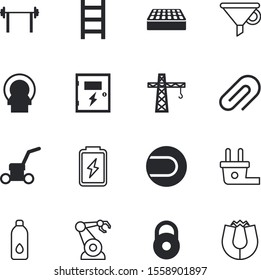 equipment vector icon set such as: e-mail, operating, attraction, accessory, filter, empty, ladder, diagnostic, rotary, sports, manufacturing, action, house, square, force, tomograph, up, isometric