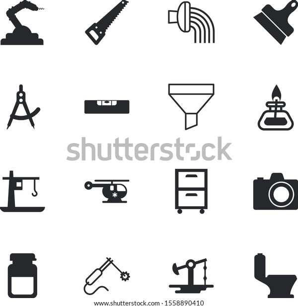 equipment vector icon set such as: purchase, box,\
sanitary, pharmaceutical, figure, carpentry, administrative, line,\
manufacture, care, agriculture, fix, filing, web, factory,\
education, round