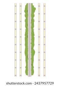 Ausrüstung für vertikale Landwirtschaft flache Vektor-Illustration isoliert auf weiß. 