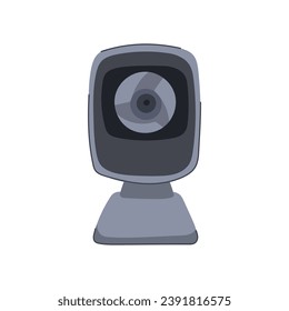 equipment web camera cartoon. lens symbol, black graphic, capture photography equipment web camera sign. isolated symbol vector illustration