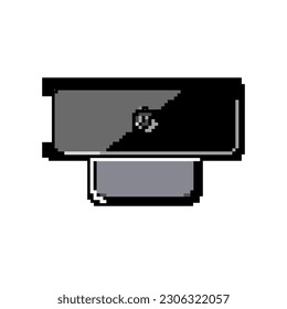 vectores retro de arte de píxeles de videojuegos de cámara web de equipos. Internet con lente de bits, cámara web de equipos informáticos de negocios. ilustración vintage antigua