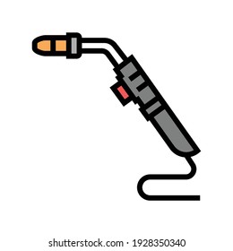 Geräteschweißfarbsymbol-Vektorgrafik. Schweisszeichen für Geräte. einzelne Symbolillustration