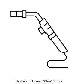 equipment welding line icon vector. equipment welding sign. isolated contour symbol black illustration