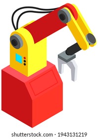 Equipment for work in production. Mechanical hand, robotic arm, technical device for loading objects