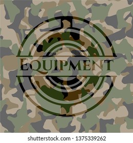 Equipment written on a camo texture