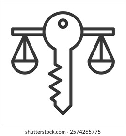 Equitable Access Icon Vector Illustration Outline